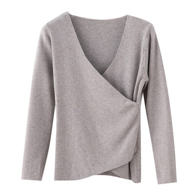 Temperament Women Sweater Autumn New Knit Pullover Sweet Solid Color V Collar Sweet Loose Long-sleeved Knit Sweater Topsw
Temperament Women Sweater Autumn New Knit Pullover Sweet Solid Color V Collar Sweet Loose Long-sleeved Knit Sweater Topsw