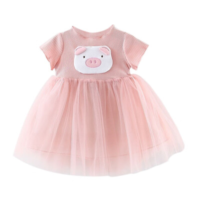 Summer Casual Baby Girls Cartoon Pig Pattern Short Sleeve Dress Cotton Kids Toddler Mesh Sundress
Summer Casual Baby Girls Cartoon Pig Pattern Short Sleeve Dress Cotton Kids Toddler Mesh Sundress