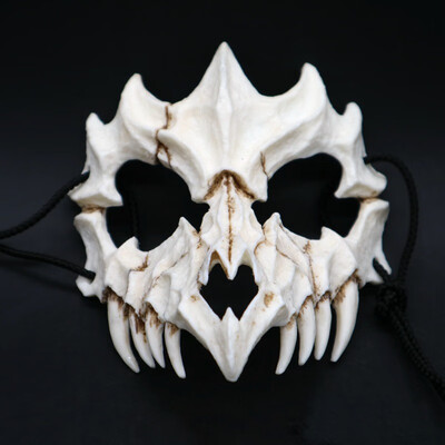 Half Animal Mask Long Teeth Demon Samurai White Bone Mask Tengu Dragon Yaksa Tiger Resin Mask Cosplay
Half Animal Mask Long Teeth Demon Samurai White Bone Mask Tengu Dragon Yaksa Tiger Resin Mask Cosplay
