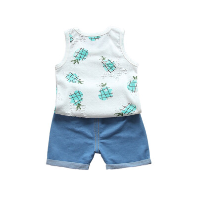 Baby Boy Clothing Suits Tops Sleeveless Tops Jeans Denim Shorts for Newborn Baby Clothes Set Children Kid Clothing
Baby Boy Clothing Suits Tops Sleeveless Tops Jeans Denim Shorts for Newborn Baby Clothes Set Children Kid Clothing