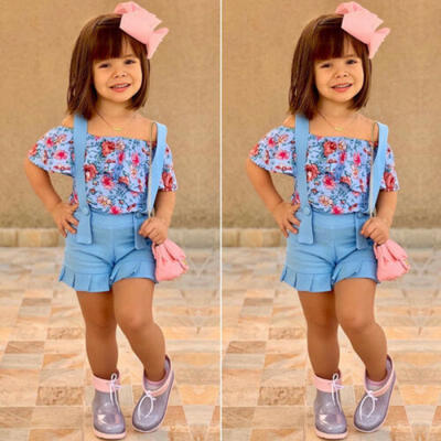 US 2PCS Kids Baby Girls Clothes Floral Off-Shoulder Tops Bib Shorts Outfits 1-6Y
US 2PCS Kids Baby Girls Clothes Floral Off-Shoulder Tops Bib Shorts Outfits 1-6Y