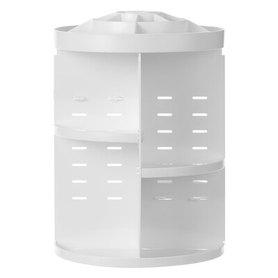 Makeup Organizer 360 Degree Rotation&Adjustable Multi-Functional Cosmetic Storage Box Circle with Tray White
Makeup Organizer 360 Degree Rotation&Adjustable Multi-Functional Cosmetic Storage Box Circle with Tray White