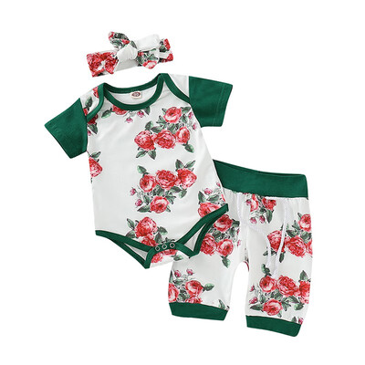 3pcs Toddler Baby Girl Clothes Set Floral Short Sleeve Top Long Pant Hairband 3Pcs Outfits Set Clothes
3pcs Toddler Baby Girl Clothes Set Floral Short Sleeve Top Long Pant Hairband 3Pcs Outfits Set Clothes