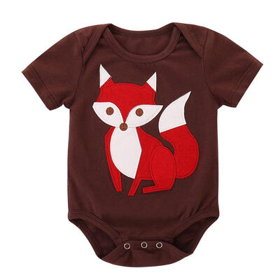 Baby Bodysuits Infant child Printed embroidery fox Cotton Solid O-Neck Short Sleeve Bodysuits
Baby Bodysuits Infant child Printed embroidery fox Cotton Solid O-Neck Short Sleeve Bodysuits