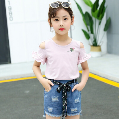 New Summer Baby Girls Casual Fashion Short Sleeve Floral Print T-shirt TopsDenim Shorts Suits Costume Set
New Summer Baby Girls Casual Fashion Short Sleeve Floral Print T-shirt TopsDenim Shorts Suits Costume Set