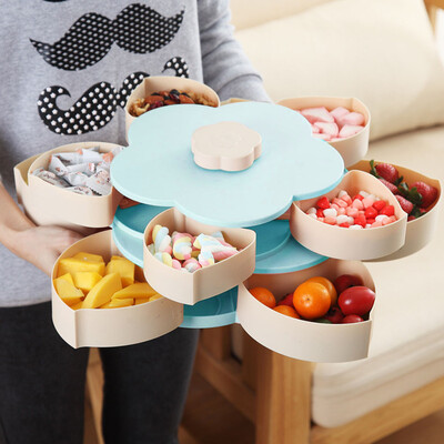 Toponeto Double-layer Rotating Fruit Bowl Petal Shape Snack Storage Tray Home Living Room
Toponeto Double-layer Rotating Fruit Bowl Petal Shape Snack Storage Tray Home Living Room