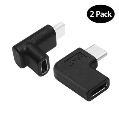 Mini USB 31 Type-C Male To USB 31 Type-C Female Adapter 90 Degree Right Angled Cellphone Converter Connector 2pcsset
Mini USB 31 Type-C Male To USB 31 Type-C Female Adapter 90 Degree Right Angled Cellphone Converter Connector 2pcsset