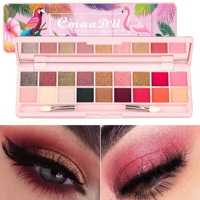 18 Colors Glitter Matte Shimmer Eyeshadow Palette Powder Long-lasting Waterproof Easy To Color Nude Eye Pigmented
18 Colors Glitter Matte Shimmer Eyeshadow Palette Powder Long-lasting Waterproof Easy To Color Nude Eye Pigmented