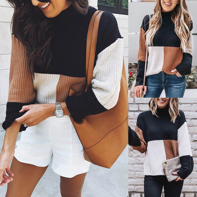 Gobestart Women Colorblock Stand Long Sleeve Knitted Sweater Jumper Pullover Top Blouse
Gobestart Women Colorblock Stand Long Sleeve Knitted Sweater Jumper Pullover Top Blouse