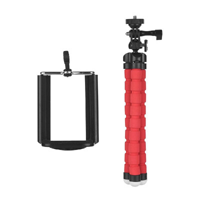 Flexible Sponge Octopus Tripod Stand Holder with Smartphone Clip 14 Inch Screw 360 Degree Rotation for iPhone Huawei Samsung GoPr
Flexible Sponge Octopus Tripod Stand Holder with Smartphone Clip 14 Inch Screw 360 Degree Rotation for iPhone Huawei Samsung GoPr