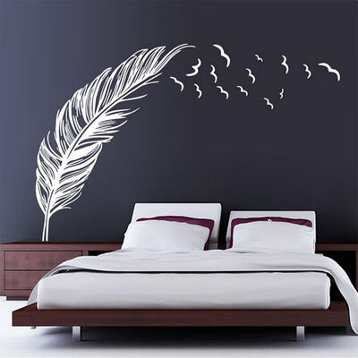 DIY Creative Feather Wall Stickers Bedroom Sofa Background Decal Wallpaper Wall Stickers Home Decoration Decor Sticker
DIY Creative Feather Wall Stickers Bedroom Sofa Background Decal Wallpaper Wall Stickers Home Decoration Decor Sticker