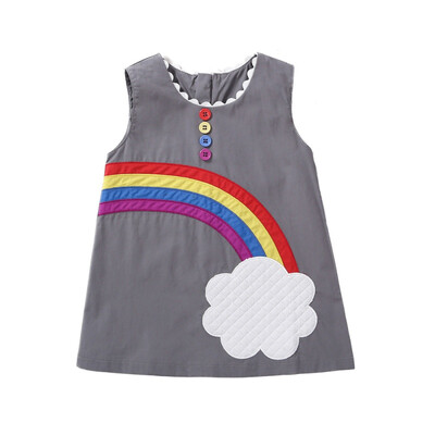Baby Girls Sleeveless cute dresses 2019 summer Cartoon Rainbow Patchwork Sling Cute Dress
Baby Girls Sleeveless cute dresses 2019 summer Cartoon Rainbow Patchwork Sling Cute Dress