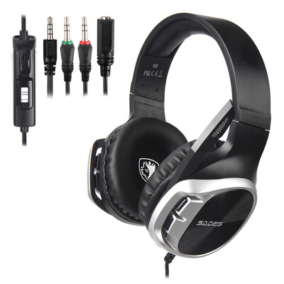 SADES R17 Stereo Gaming Headset Over-Ear Wired Headphones Earphones for Laptop Mac PC PS4 Xbox One Nintendo Switch with Microphone
SADES R17 Stereo Gaming Headset Over-Ear Wired Headphones Earphones for Laptop Mac PC PS4 Xbox One Nintendo Switch with Microphone