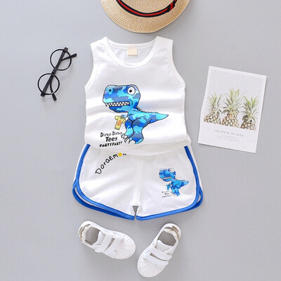 2PcsSet Summer Children Baby Boys Casual Cotton Sleeveless Cartoon Animal Vest TopsShorts Suits Costume Set
2PcsSet Summer Children Baby Boys Casual Cotton Sleeveless Cartoon Animal Vest TopsShorts Suits Costume Set