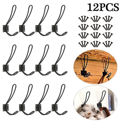 12Pcs Decorative Black Wall Coat Bag Hook Rack Clothes Hangers with Screws for Bathroom or Kitchen
12Pcs Decorative Black Wall Coat Bag Hook Rack Clothes Hangers with Screws for Bathroom or Kitchen