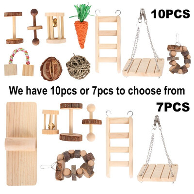 710pcsset Hamster Chew Toys Natural Wooden Dumbells Exercise Bell Roller Teeth Care Molar Toy for Birds Bunny Rabbits Gerbils
710pcsset Hamster Chew Toys Natural Wooden Dumbells Exercise Bell Roller Teeth Care Molar Toy for Birds Bunny Rabbits Gerbils