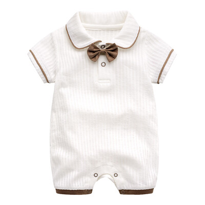 Summer short-sleeved romper hundred days baby cotton clothes gentleman newborn romper for 0-18M
Summer short-sleeved romper hundred days baby cotton clothes gentleman newborn romper for 0-18M