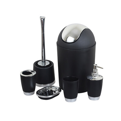 6 Pieces Plastic Plating Sanitary Ware Mouthwash Cup Soap Dish Liquid Bottle Toothbrush Holder Trash Toilet Brush Holder Set
6 Pieces Plastic Plating Sanitary Ware Mouthwash Cup Soap Dish Liquid Bottle Toothbrush Holder Trash Toilet Brush Holder Set