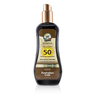 AUSTRALIAN GOLD - Spray Gel Sunscreen Broad Spectrum SPF 50 with Instant Bronzer - 1 Fragrance 237ml8oz
AUSTRALIAN GOLD - Spray Gel Sunscreen Broad Spectrum SPF 50 with Instant Bronzer - 1 Fragrance 237ml8oz
