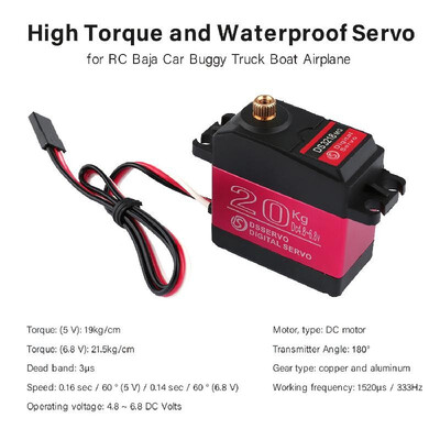 DSSERVO DS3218MG 20kg 270° Metal Gear Digital Steering Servo with Servo Extended Cable for 110 18 RC Baja Car Buggy Truck Boat
DSSERVO DS3218MG 20kg 270° Metal Gear Digital Steering Servo with Servo Extended Cable for 110 18 RC Baja Car Buggy Truck Boat