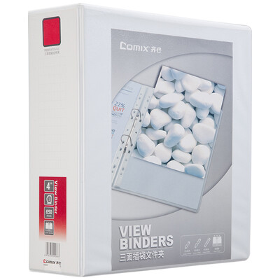 Coix Comix A4 folder easy to display American three-sided pocket information booklet 4 inch 3 hole office supplies white A0238
Coix Comix A4 folder easy to display American three-sided pocket information booklet 4 inch 3 hole office supplies white A0238