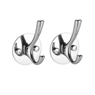 2pcsset SS Wall-mounted Hooks High Quality Stainless Steel Hooks Multifunctional Space-saving Clothes Hook Single Hook Set
2pcsset SS Wall-mounted Hooks High Quality Stainless Steel Hooks Multifunctional Space-saving Clothes Hook Single Hook Set
