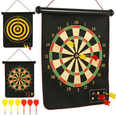Two-Sided Magnetic Dart Board Game Set Reversible Rollup Dartboard with 6 Safe Darts for Indoor Outdoor Fun
Two-Sided Magnetic Dart Board Game Set Reversible Rollup Dartboard with 6 Safe Darts for Indoor Outdoor Fun