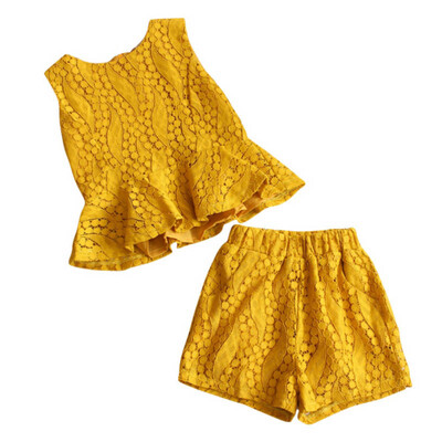 Children Baby Girls Clothing Set Clothes Solid Lace Butterfly Hem Sleeveless Tank Tops Vest Shorts Bottom Summer Newborn
Children Baby Girls Clothing Set Clothes Solid Lace Butterfly Hem Sleeveless Tank Tops Vest Shorts Bottom Summer Newborn