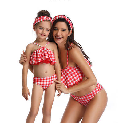 Mother Girl Bikini Swimsuit For Mom And Daughter Costumes Women Children Baby Bath Beach Child Split swimsuit hairband not send
Mother Girl Bikini Swimsuit For Mom And Daughter Costumes Women Children Baby Bath Beach Child Split swimsuit hairband not send