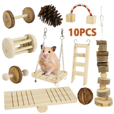 10pcs Pet Chew Toys Hamster Mouse Guinea Pigs Rat Rabbit Wooden Unicycle Dumbells Bell Roller Chew Toys
10pcs Pet Chew Toys Hamster Mouse Guinea Pigs Rat Rabbit Wooden Unicycle Dumbells Bell Roller Chew Toys