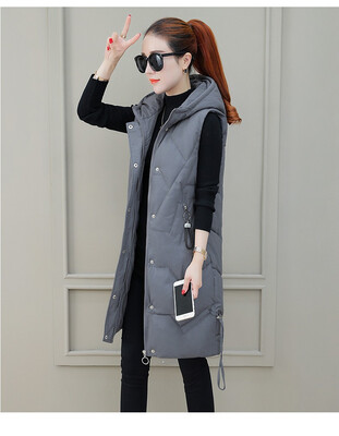2018 new cotton vest winter womens long baggy thick hooded vest bf down vest jacket is fashionable
2018 new cotton vest winter womens long baggy thick hooded vest bf down vest jacket is fashionable
