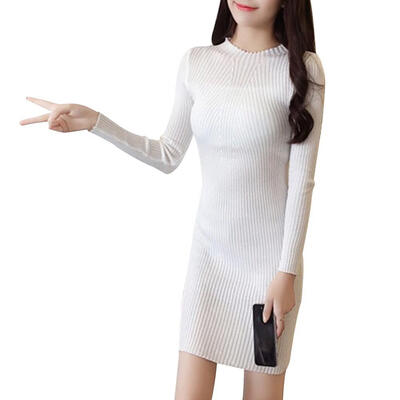 Women Knit Slim Autumn Winter Long Sleeve Dress Women Hip Sweaters Solid Color Long Tops Dress
Women Knit Slim Autumn Winter Long Sleeve Dress Women Hip Sweaters Solid Color Long Tops Dress