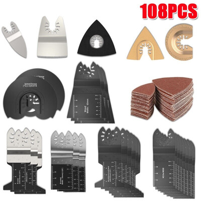 108Pcs Multifunctional Woodworking Cutting&Polishing Set Universal Saw Blades Power Oscillating Tool Blades
108Pcs Multifunctional Woodworking Cutting&Polishing Set Universal Saw Blades Power Oscillating Tool Blades