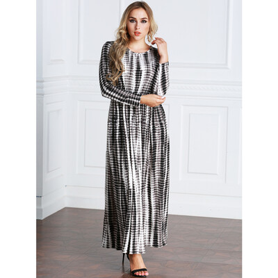 Casual Women Plus Size Stripe Printed Dress Big Size O-Neck Ankle-Length Long Maxi Dress Black
Casual Women Plus Size Stripe Printed Dress Big Size O-Neck Ankle-Length Long Maxi Dress Black