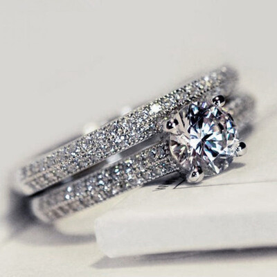2Pcs\Set Brilliant Round Cut 925 Sterling Silver Simulated Diamond Wedding Engagement Ring
2Pcs\Set Brilliant Round Cut 925 Sterling Silver Simulated Diamond Wedding Engagement Ring