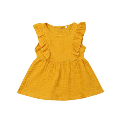 Summer Children Casual Brief Style Dresses Baby Girls Flare Sleeve Solid Print Dress Kids Toddler Pageant Dress
Summer Children Casual Brief Style Dresses Baby Girls Flare Sleeve Solid Print Dress Kids Toddler Pageant Dress