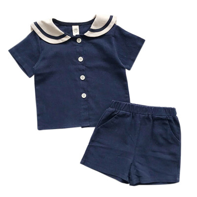 2Pcs Baby Boys Girls Set Summer Casual Navy Style Short Sleeve T-shirt Tops Pants Costume Set
2Pcs Baby Boys Girls Set Summer Casual Navy Style Short Sleeve T-shirt Tops Pants Costume Set
