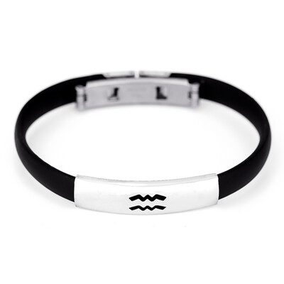 12 Constellation Bracelet Man Women Silicone Titanium Steel Bracelets Couple Bracelet
12 Constellation Bracelet Man Women Silicone Titanium Steel Bracelets Couple Bracelet
