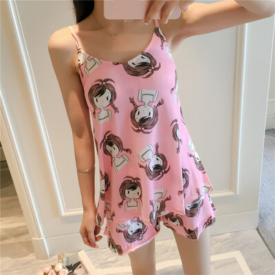 womens nightwear cartoon print cute strap with chest pad pajamas set soft home camis shorts suit Large size lingerie Sleepwear
womens nightwear cartoon print cute strap with chest pad pajamas set soft home camis shorts suit Large size lingerie Sleepwear