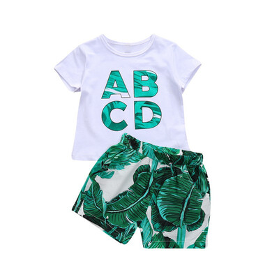 Summer Baby Boy Clothes Sets Letter Printing Short Sleeve Tops Pants Kits Kids Two-piece Outfit Set
Summer Baby Boy Clothes Sets Letter Printing Short Sleeve Tops Pants Kits Kids Two-piece Outfit Set