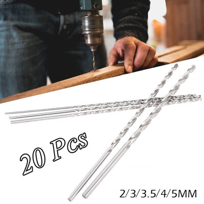 Willstar 20Pcs 2-5 mm Diameter Extra Long HSS Straight Shank Auger Twist Drill Bit Set 160mm Bit
Willstar 20Pcs 2-5 mm Diameter Extra Long HSS Straight Shank Auger Twist Drill Bit Set 160mm Bit