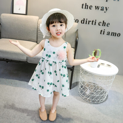 Baby Summer Girls Vest Dress Cartoon Printed Round Neck Cotton Cherry Print Princess Cute Sweet Sleeveless Vest Dress
Baby Summer Girls Vest Dress Cartoon Printed Round Neck Cotton Cherry Print Princess Cute Sweet Sleeveless Vest Dress
