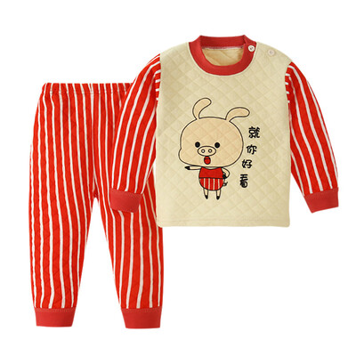 Boys Thermal Underwear Set Girls Pajamas Cute Cartoon Printed T-shirt Tops Pants For Toddler Kid
Boys Thermal Underwear Set Girls Pajamas Cute Cartoon Printed T-shirt Tops Pants For Toddler Kid