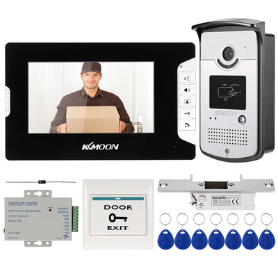 KKmoon® 7 Wired Video Door Phone System Visual Intercom Doorbell with 1800x480 Indoor Monitor 1700TVL Outdoor Camera 1DC12
KKmoon® 7 Wired Video Door Phone System Visual Intercom Doorbell with 1800x480 Indoor Monitor 1700TVL Outdoor Camera 1DC12