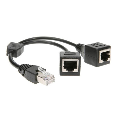 RJ45 Y Adapter Connect Cable RJ45 1 Male to 2 Female Network Splitter Cord LAN Ethernet Wire Line
RJ45 Y Adapter Connect Cable RJ45 1 Male to 2 Female Network Splitter Cord LAN Ethernet Wire Line