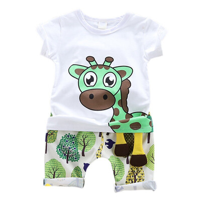 2Pcsset Children Baby Boys Girls Summer Casual Short Sleeve Animal Giraffe Print T-shirt TopsShorts Suits Costume Set
2Pcsset Children Baby Boys Girls Summer Casual Short Sleeve Animal Giraffe Print T-shirt TopsShorts Suits Costume Set