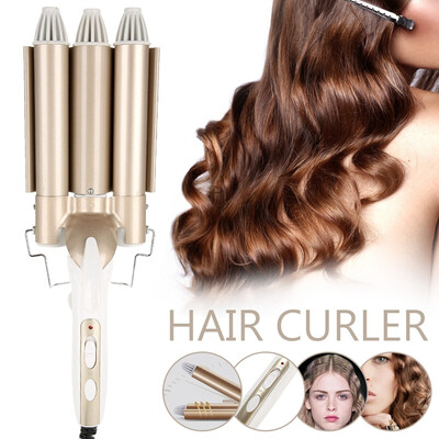 New Triple Barrel Curling Iron Perm Splint Ceramic Hair Curler 3 Barrels Wave Hair Waver Curlers Styling Tools
New Triple Barrel Curling Iron Perm Splint Ceramic Hair Curler 3 Barrels Wave Hair Waver Curlers Styling Tools