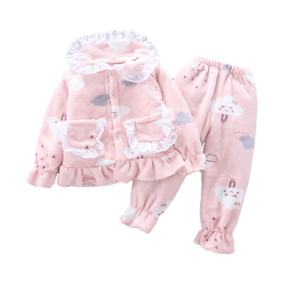 Childrens Pajamas Set Girls Clothes Long Sleeved Girls Outwear Trousers Girls Flannel Cartoon Lace Outfits Autumn Winter
Childrens Pajamas Set Girls Clothes Long Sleeved Girls Outwear Trousers Girls Flannel Cartoon Lace Outfits Autumn Winter