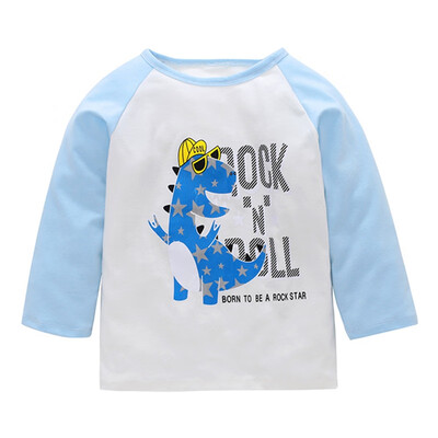 1-6T Baby T-Shirts Cute Dinosaur Cartoon Printed Round Neck Collar Long Sleeve T-Shirt Casual Pure Cotton Tops Blue
1-6T Baby T-Shirts Cute Dinosaur Cartoon Printed Round Neck Collar Long Sleeve T-Shirt Casual Pure Cotton Tops Blue