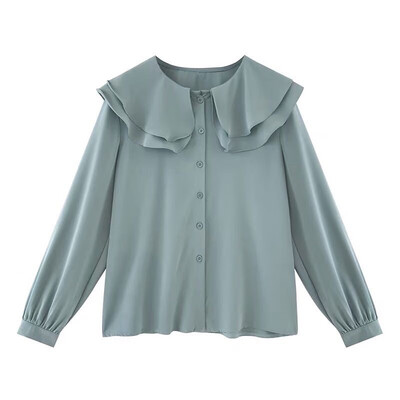 Solid Color Soft Breathable Blouse Women Spring Summer Long Sleeve Loose Peter Pan Collar Shirt 2019 Korean Fashion Ladies Tops
Solid Color Soft Breathable Blouse Women Spring Summer Long Sleeve Loose Peter Pan Collar Shirt 2019 Korean Fashion Ladies Tops